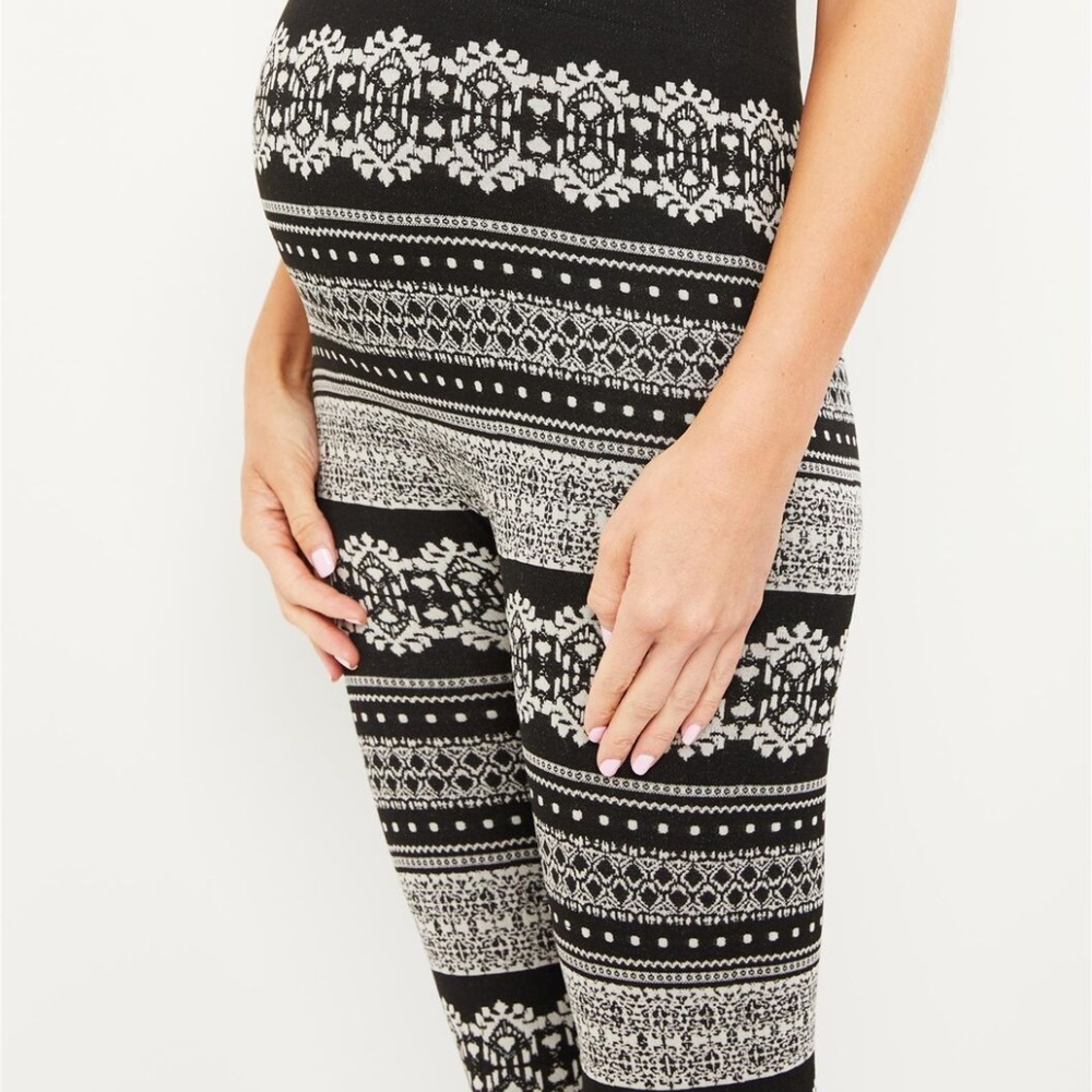 Bundle Two Over The Belly Fleece Maternity Legging